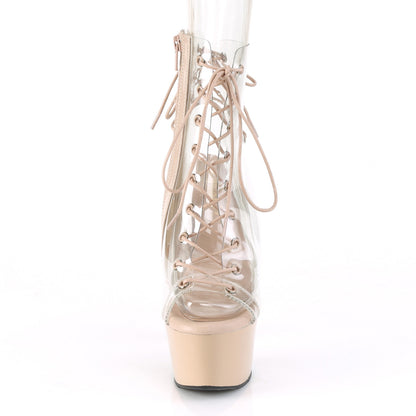 Pleaser Damen Knöchelstiefel ASPIRE-600-30 CLR / NUDE