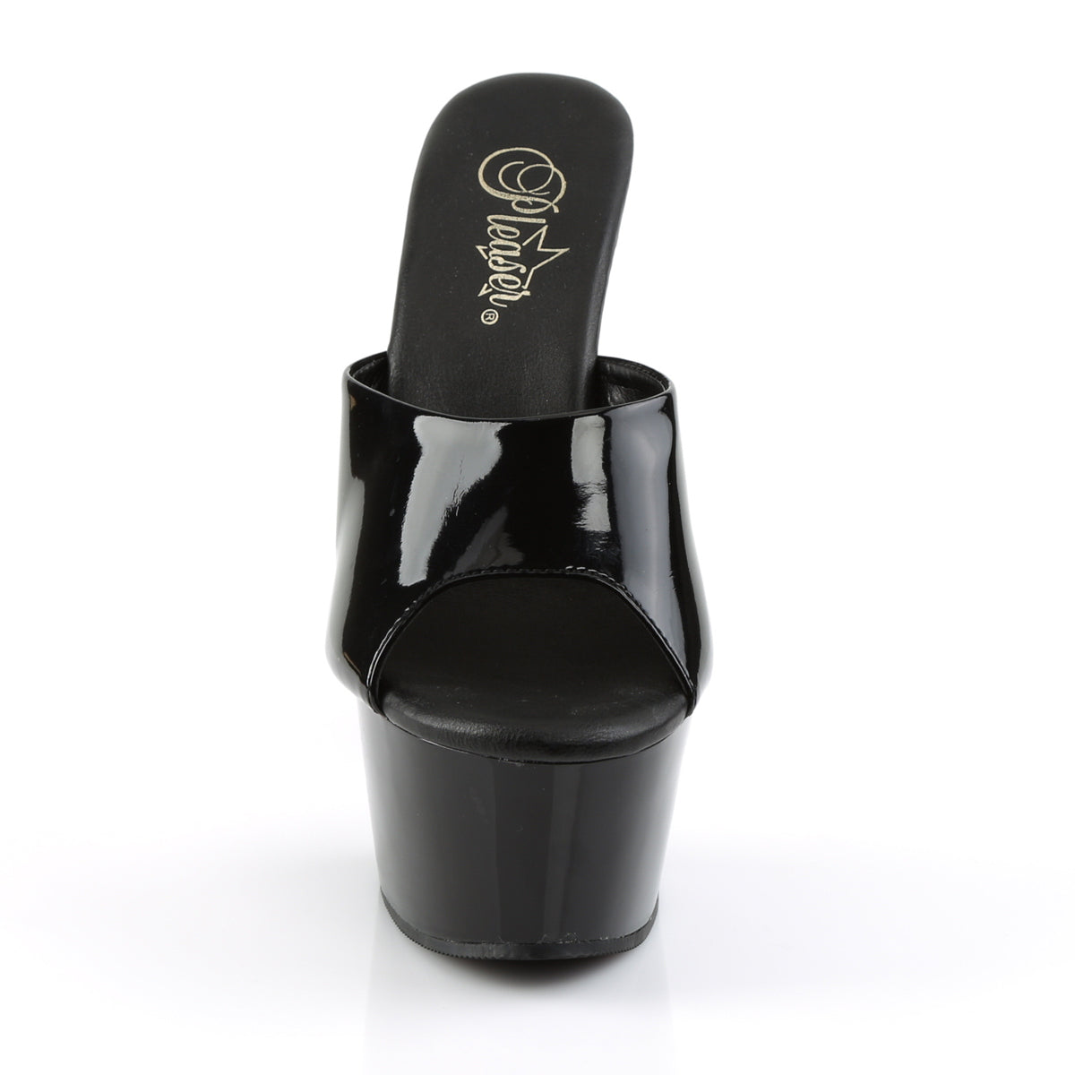 Pleaser Womens Sandals ASPIRE-601 Blk Pat/Blk