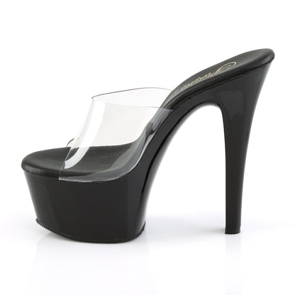 Pleaser Damen Sandalen ASPIRE-601 CLR / BLK Matte