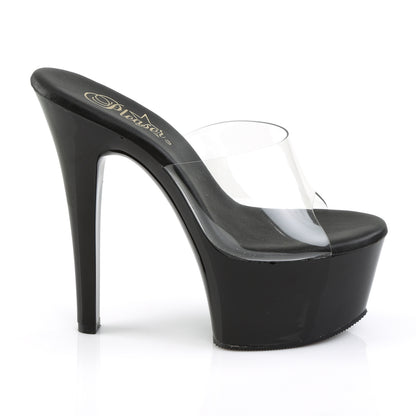 Pleaser Damen Sandalen ASPIRE-601 CLR / BLK Matte