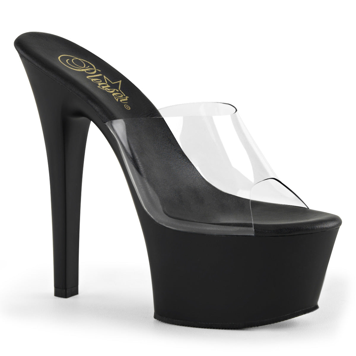 Pleaser Damen Sandalen ASPIRE-601 CLR / BLK Matte
