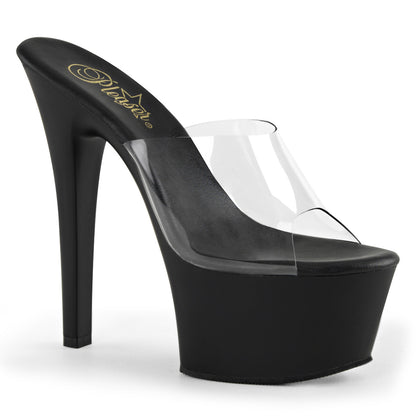 Pleaser Damen Sandalen ASPIRE-601 CLR / BLK Matte