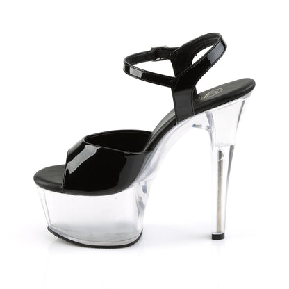 Pleaser Damen Sandalen ASPIRE-609 blk pat / clr