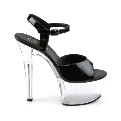 Pleaser Damen Sandalen ASPIRE-609 blk pat / clr