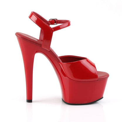 Pleaser Womens Sandals ASPIRE-609 Red Pat/Red