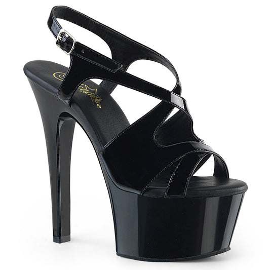 Pleaser Damen Sandalen ASPIRE-630 BLK Pat / BLK