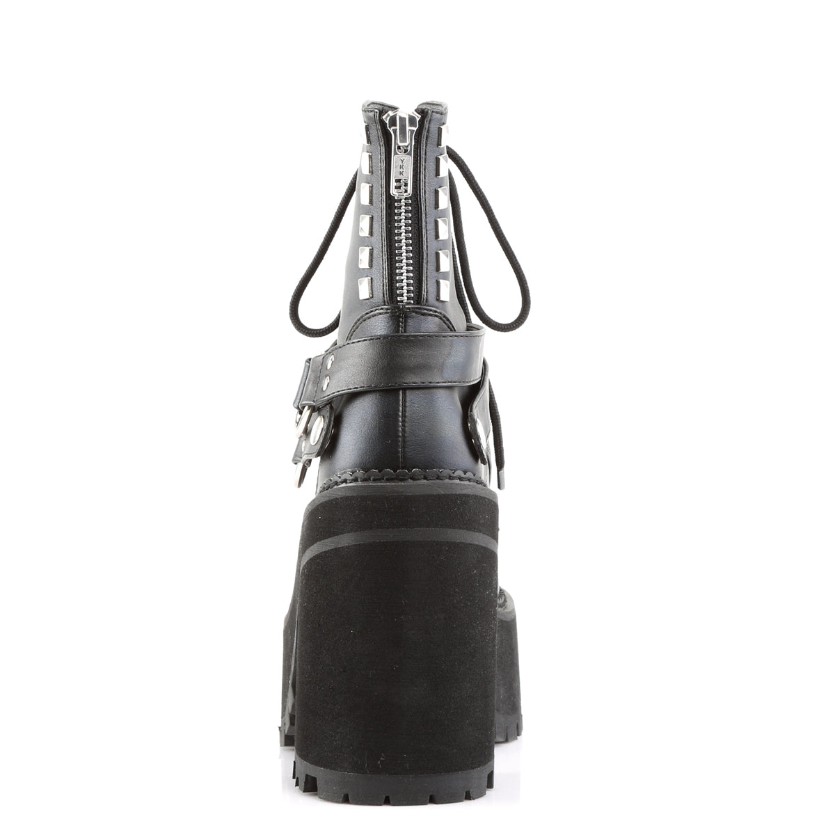 DemoniaCult Damenknöchelstiefel ASSAULT-101 BLK Vegan Leder