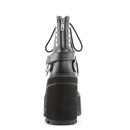 DemoniaCult Damenknöchelstiefel ASSAULT-101 BLK Vegan Leder