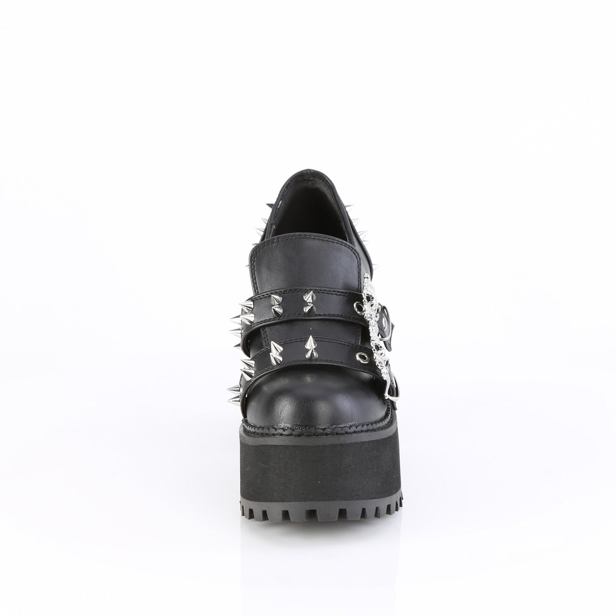 DemoniaCult   ASSAULT-38 Blk Vegan Leather