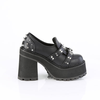 DemoniaCult   ASSAULT-38 Blk Vegan Leather
