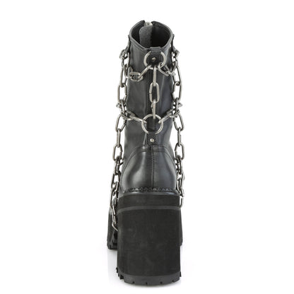 DemoniaCult Damenknöchelstiefel ASSAULT-66 BLK Vegan Leder
