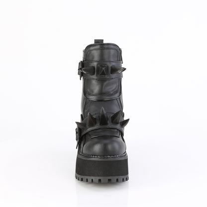 DemoniaCult   ASSAULT-72 Blk Vegan Leather
