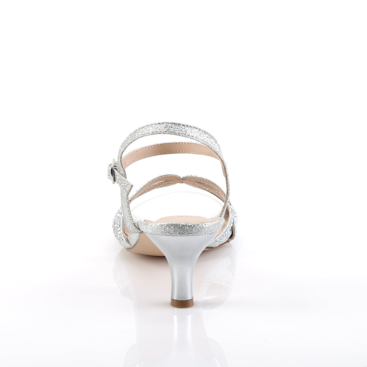 Fabulicious Damen Sandalen AUDREY-03 SLV schimmernder Gewebe