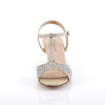 Fabulicious Damen Sandalen AUDREY-05 Nude schimmernde Stoff