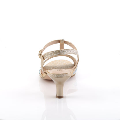 Fabulicious Damen Sandalen AUDREY-05 Nude schimmernde Stoff