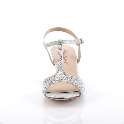 Fabulicious Womens Sandals AUDREY-05 Slv Shimmering Fabric