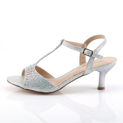 Fabulicious Womens Sandals AUDREY-05 Slv Shimmering Fabric