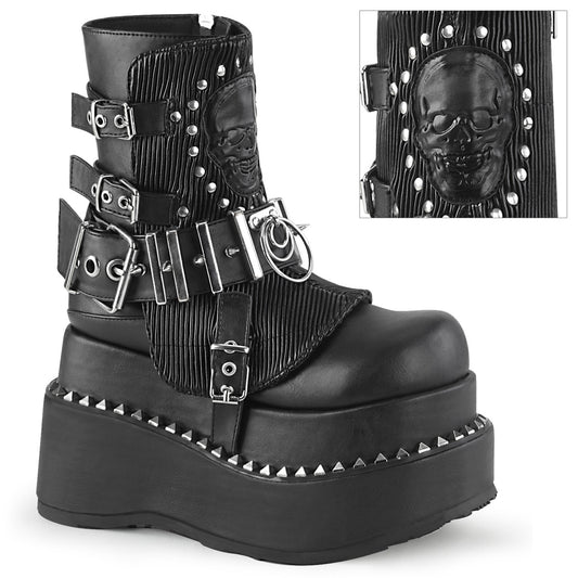 DemoniaCult  Stiefeletten BEAR-150 BLK Vegan Leder