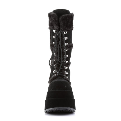 DemoniaCult Frauenstiefel BEAR-202 BLK Vegan Wildleder