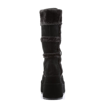 DemoniaCult Frauenstiefel BEAR-202 BLK Vegan Wildleder