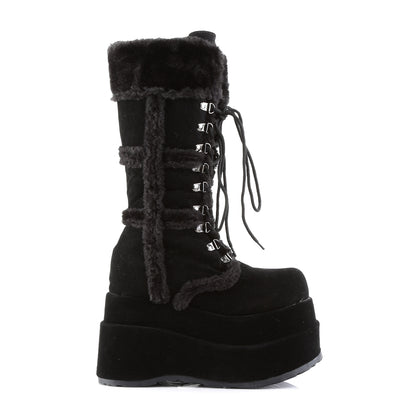 DemoniaCult Frauenstiefel BEAR-202 BLK Vegan Wildleder