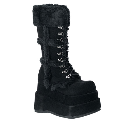 DemoniaCult Frauenstiefel BEAR-202 BLK Vegan Wildleder