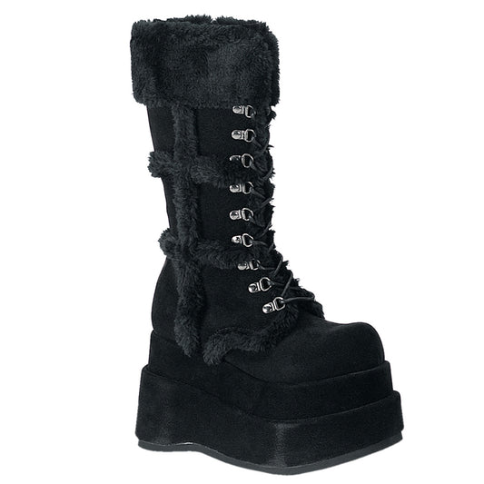 DemoniaCult Frauenstiefel BEAR-202 BLK Vegan Wildleder