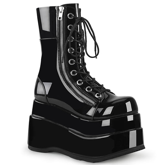 DemoniaCult Frauenstiefel BEAR-265 Blk Pat