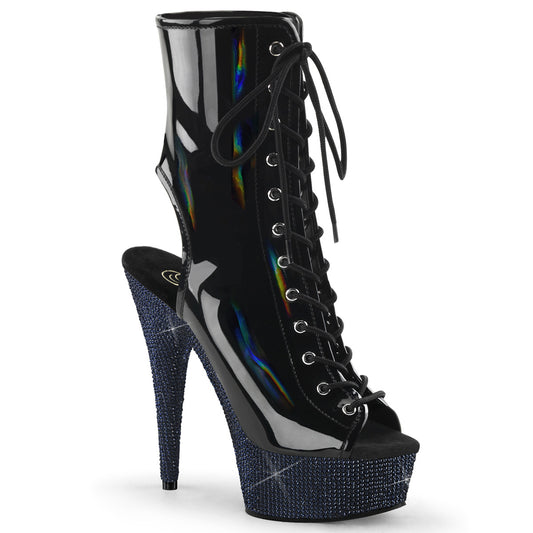 Pleaser  Stiefeletten BEJEWELED-1016-6 BLK Holo Pat/Mitternacht BLK RS