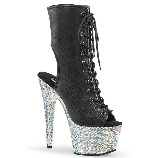 Pleaser  Stiefeletten BEJEWELED-1016-7 BLK Kunstleder/SLV ab Rs