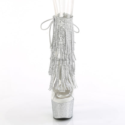 Pleaser  Stiefeletten BEJEWELED-1017RSF-7 CLR-SLV/SLV RS