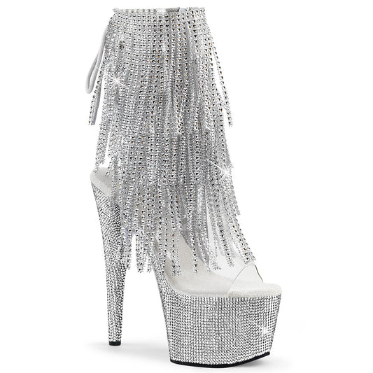 Pleaser  Stiefeletten BEJEWELED-1017RSF-7 CLR-SLV/SLV RS