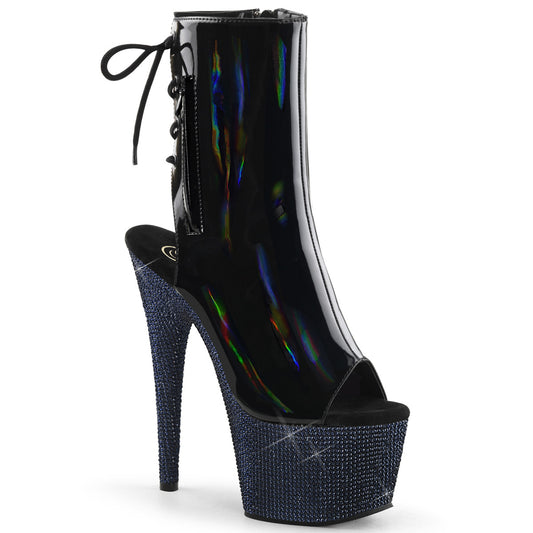 Pleaser  Stiefeletten BEJEWELED-1018DM-7 BLK Holo Pat/Mitternacht BLK RS
