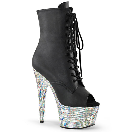 Pleaser  Stiefeletten BEJEWELED-1021-7 BLK Kunstleder/SLV ab Rs