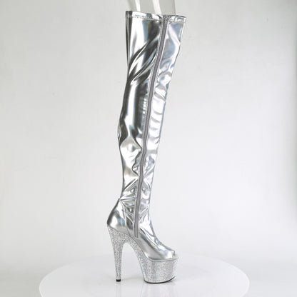 Pleaser  Stiefel BEJEWELED-3011-7 SLV STR HOLO PAT/SLV AB RS