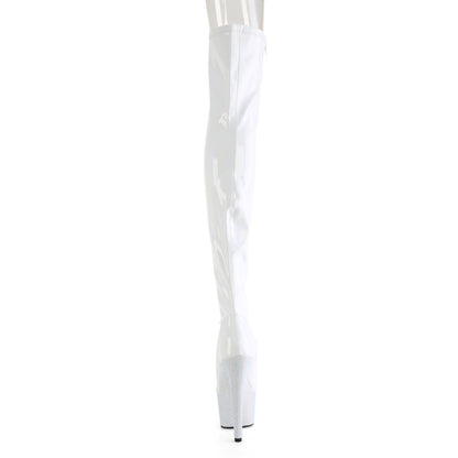 Pleaser  Boots BEJEWELED-3011-7 Wht Str Holo Pat/Wht RS