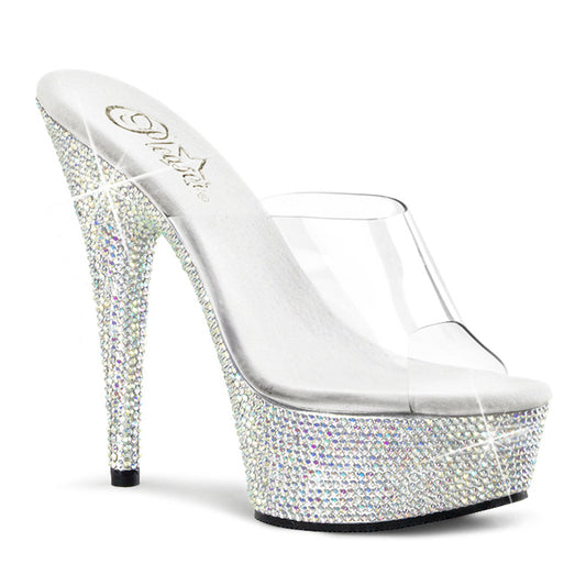 Pleaser Frauen Sandalen BEJEWELED-601DM CLR/SLV Multi Rs