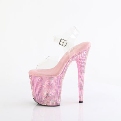 Pleaser   BEJEWELED-808RRS Clr/B. Pink RS
