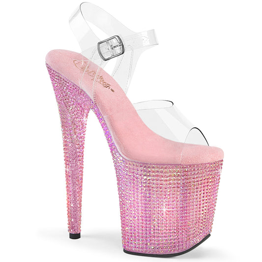 Pleaser   BEJEWELED-808RRS CLR/b. Pink Rs