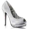 Bordello Frauenpumpen BELLA-12r SLV Satin