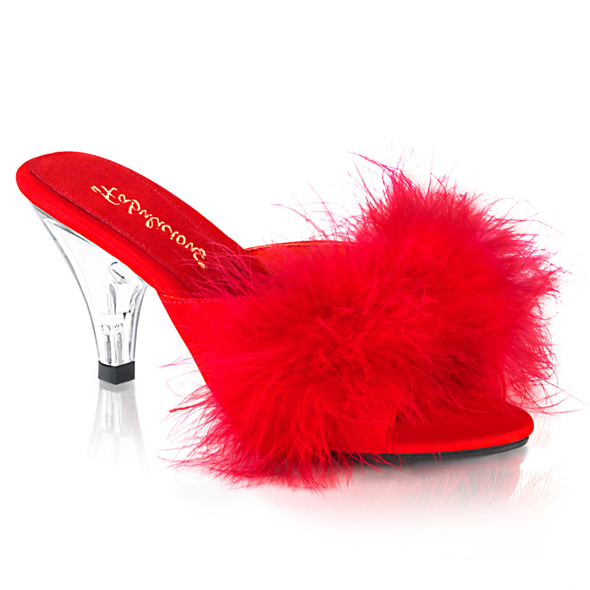 Fabulicious Damen Sandalen BELLE-301f rot PU-FUR / CLR