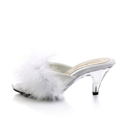 Fabulicious Damen Sandalen BELLE-301f WHT PU-FUR / CLR