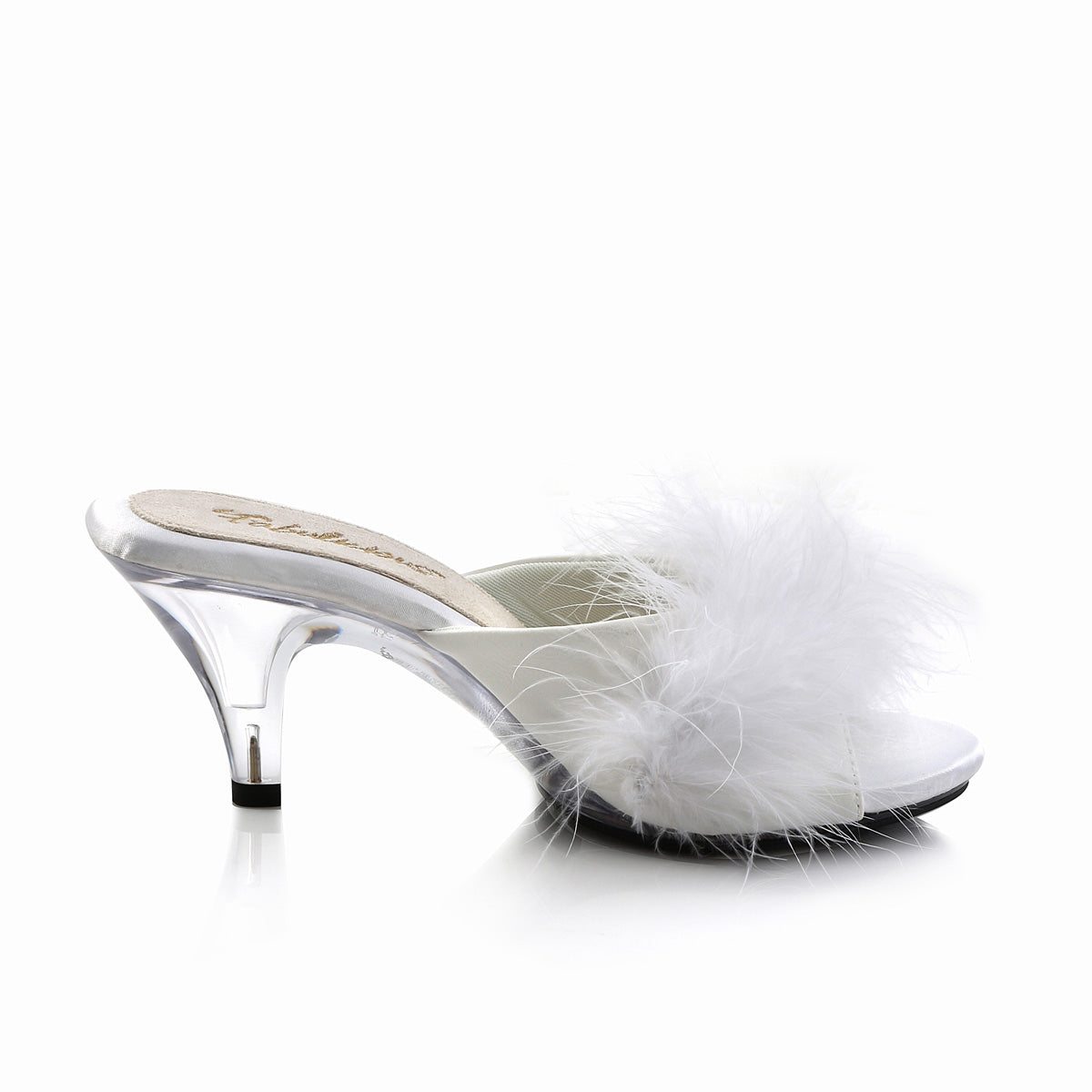 Fabulicious Damen Sandalen BELLE-301f WHT PU-FUR / CLR