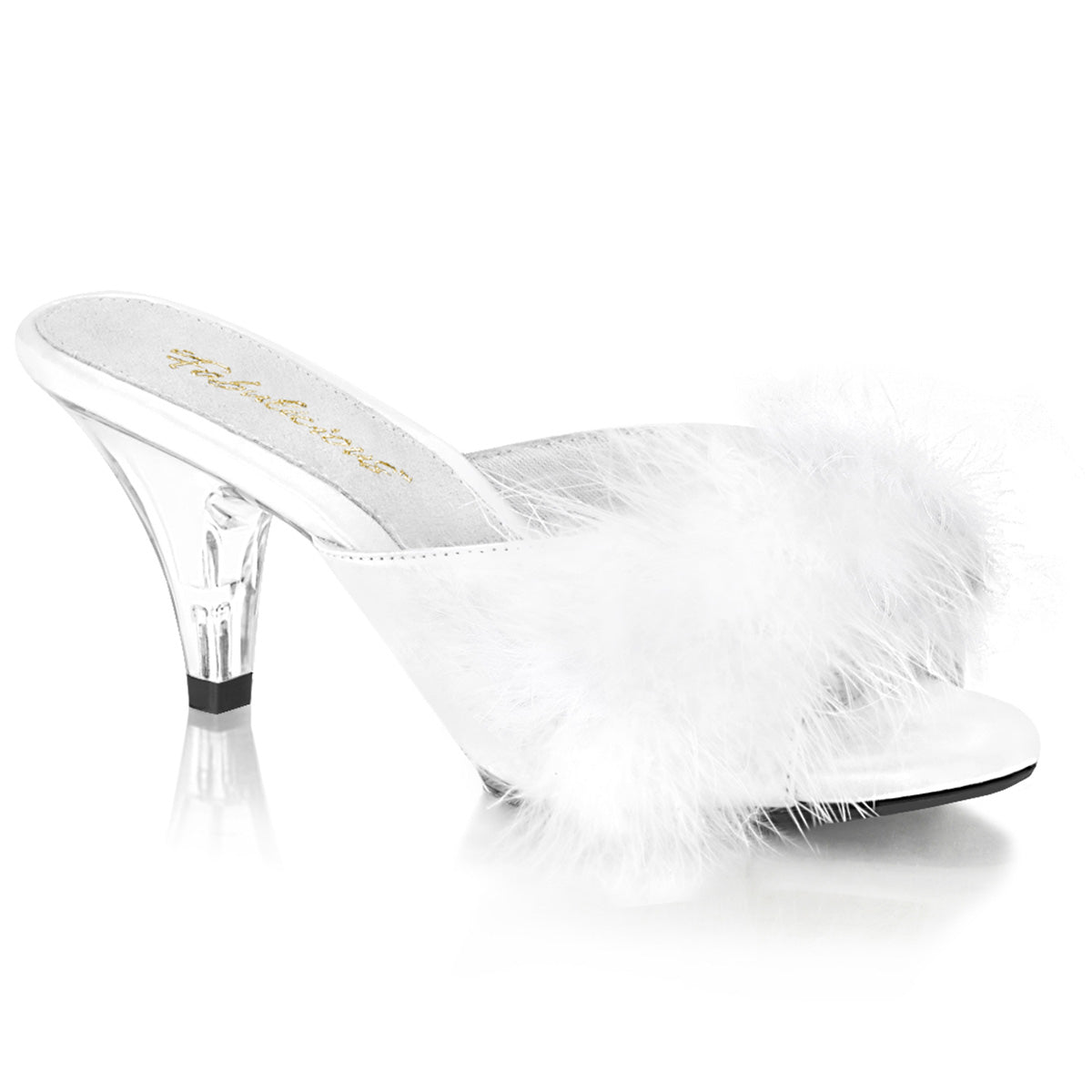 Fabulicious Damen Sandalen BELLE-301f WHT PU-FUR / CLR