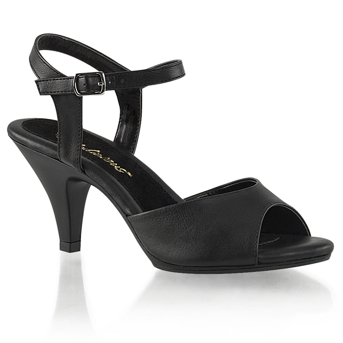 Fabulicious Damen Sandalen BELLE-309 BLK Faux Leder / BLK Matte