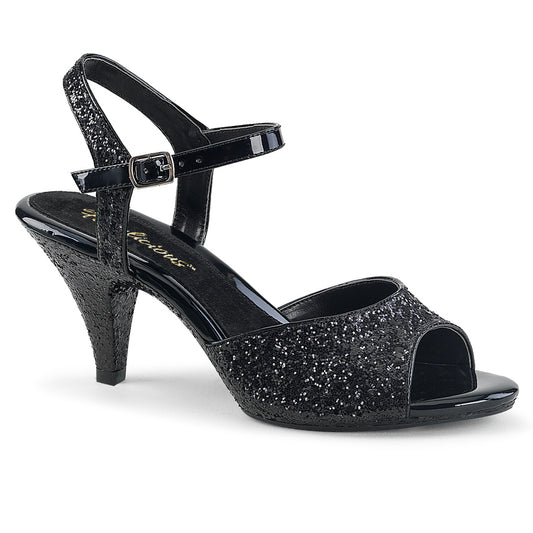 Fabulicious Damen Sandalen BELLE-309G BLK Glitter / BLK Glitter