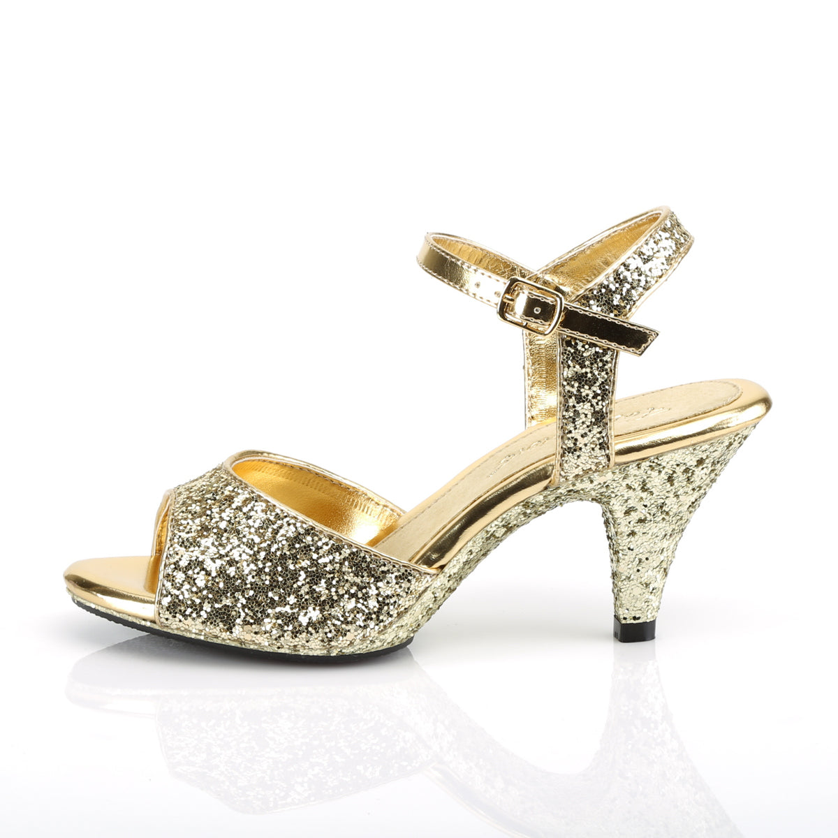 Fabulicious Womens Sandals BELLE-309G Gold Glitter/Gold Glitter