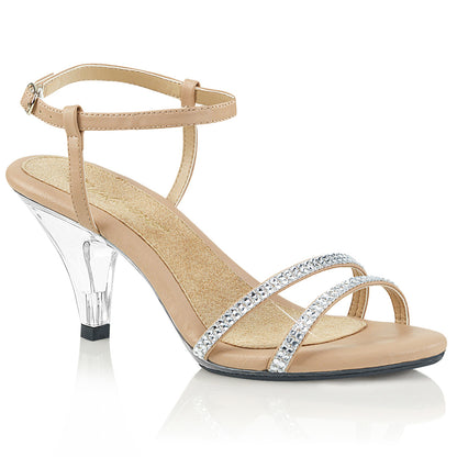 Fabulicious Womens Sandals BELLE-316 Nude Faux Leather/Clr