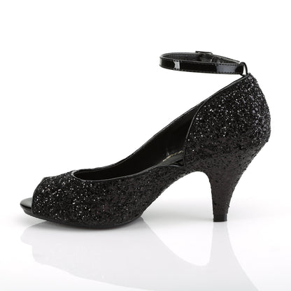 Fabulicious Womens Sandals BELLE-381G Blk Glitter/Blk Glitter