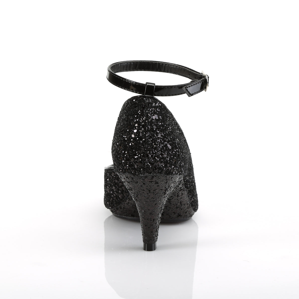 Fabulicious Womens Sandals BELLE-381G Blk Glitter/Blk Glitter